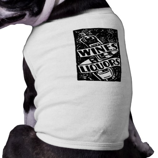 Wines & Liquors Ad Black Doggie Shirt