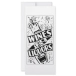 Wines &amp; Liquors Retro Style Advert Full Color Rack Card