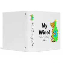 Winey Cat "My Wine!" Wine Tasting Notes binders by Victoreeah Winey Cat "My Wine!" Wine Tasting Notes binders