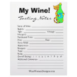 Winey Cat "My Wine!" Wine Tasting Notes Letterhead Design