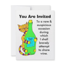 Winey Cat "Rare Occasion" invitations