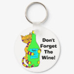 Wineycat "Don't Forget The Wine!" Keychain