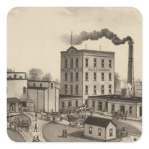 Winfield Roller Mills, Blissand Wood, Kansas Square Sticker