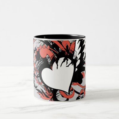 wing&amp;heart mug by VioDeSign