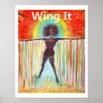 "Wing It" Art Poster posters