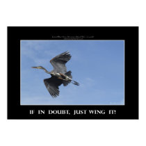 WING IT! Motivational Poster posters