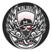 art, band, biker, bone, cool, design, gothic, graphic, graphic-design, hip-hop, illustration, music, pop, punk, rock, skull, street, vintage, wild, rock-and-roll, rap, gangsta, wing, graphic design, hip hop, rock and roll, skeleton, skulls, wild-boyz, skater, rocker, wild boyz, Sticker with custom graphic design