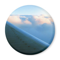 Wing Slices Thru Clouds magnets