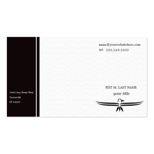 Wing Span - Professional  Business Card (front side)