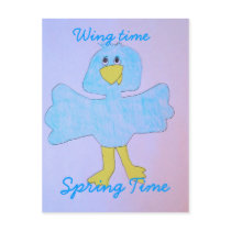 Wing Time, Spring Time! postcards by KatAnnette Wing Time, Spring Time! postcards