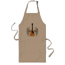 Winged Acoustic Guitar aprons by tshirtypoo Winged Acoustic Guitar aprons