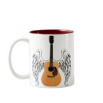 Winged Acoustic Guitar Mug