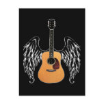 Winged Acoustic Guitar Postcard
