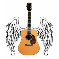 Winged Acoustic Guitar t-shirts by tshirtypoo Winged Acoustic Guitar t-shirts
