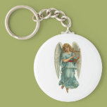 Winged Angel and Harp Key Chain