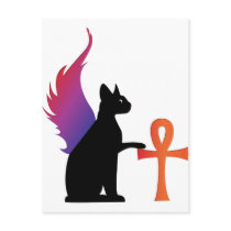 Winged Bast & Ankh Post Cards