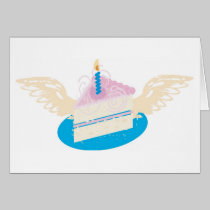 Winged Birthday Cake cards