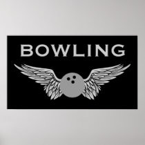 winged bowling posters