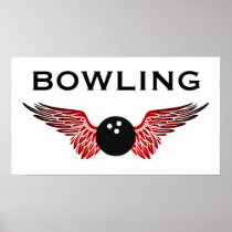 winged bowling print