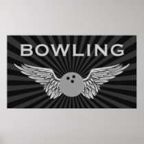 winged bowling poster