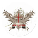 winged cross stickers