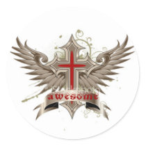winged cross stickers by alaskas_hobo winged cross stickers