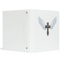 Winged Cross (white)  Avery Binder