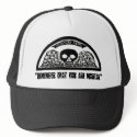 Winged Death Skull Cemetery Baseball Hat by MistaSCARY Winged Death Skull Cemetery Baseball Hat