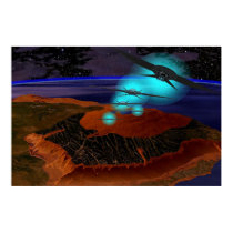Winged Disc Ships over Olympus Mons