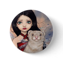 "Winged Ferret" Button