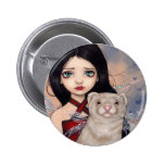 "Winged Ferret" Button