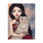 "Winged Ferret" Postcard