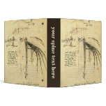 Winged Flying Machine Sketch by Leonardo da Vinci Vinyl Binders