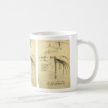 Winged Flying Machine Sketch by Leonardo da Vinci Coffee Mug