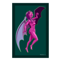 Winged freak small print poster
