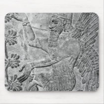 Winged Genie Worshipping the Sacred Tree Mousepads