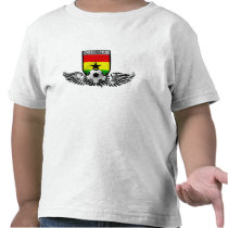 Winged Ghana soccer football emblem Tshirt