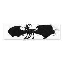 Winged Goat Bumper Sticker bumper stickers by CrypticBeauty Winged Goat Bumper Sticker bumper stickers