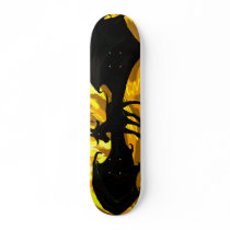 Winged Goat In Hellfire Skateboard