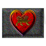 Winged Golden Lion Heart Rounded Edit II cards