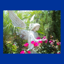 Winged Guardian Garden Angel Tropical Poster Photo posters
