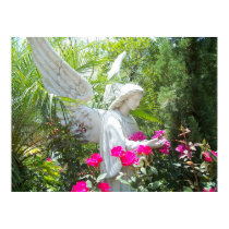 Winged Guardian Garden Angel Tropical Poster Photo posters