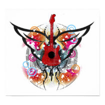 Winged Guitar poster posters