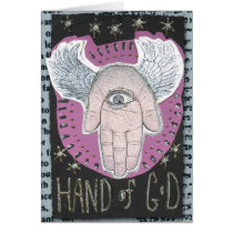 Winged Hamsa "Hand of God" cards