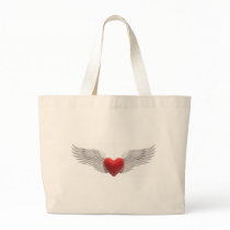 Winged Heart Canvas Bag