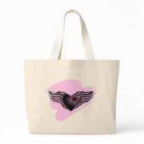 Winged Heart Canvas Bag