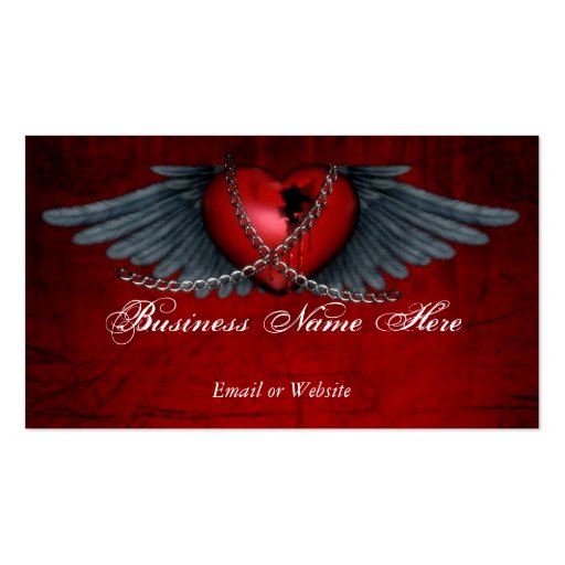 Winged Heart Business Card (back side)