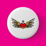 Winged Heart Buttons