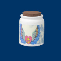 Winged Heart Candy Jar candy jars