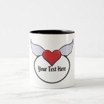 Winged Heart Customizable Mugs